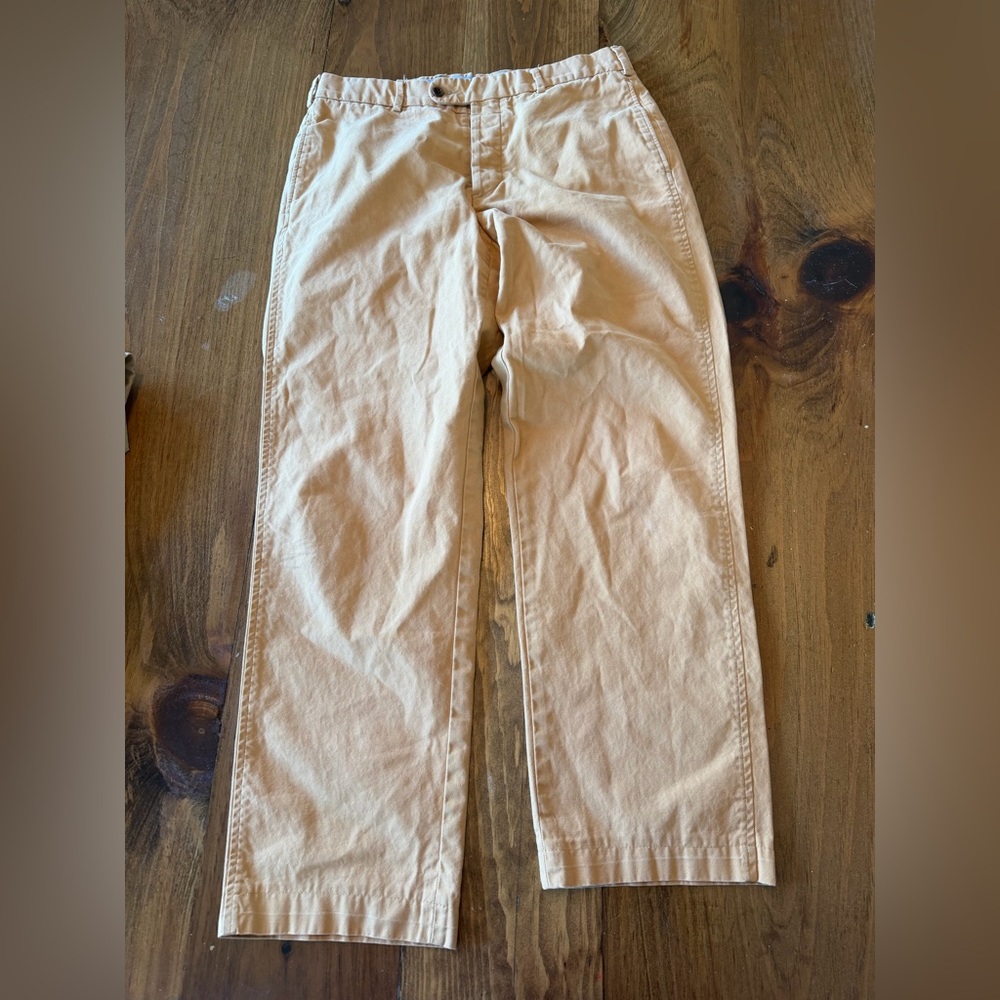 Sid Mashburn Garment-Dyed Sport Trouser Khaki High Ridge Twill size 33 perfect - Picture 7 of 9